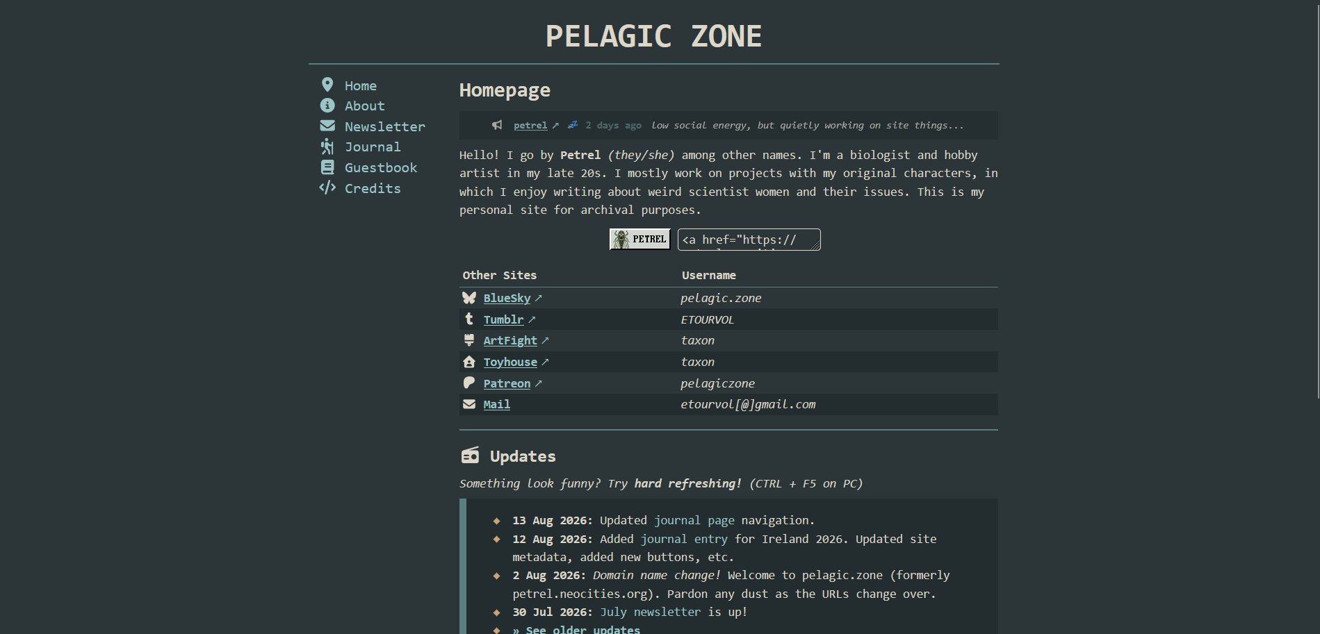 Screenshot of a plain, dark website.